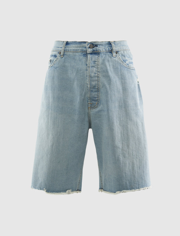 WASHED DENIM SHORT
