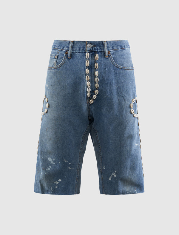 COWRIE SHELL DENIM SHORT